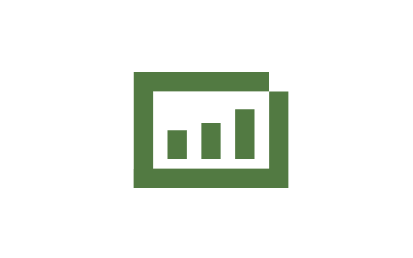 Green icon to symbolize keeping track at all times