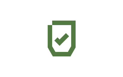 Green logo with a checkmark in a box symbolizing GDPR compliance