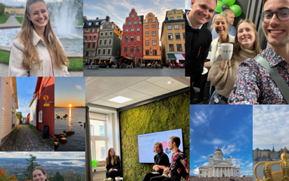 Bildcollage ausgewählter Bilder aus Stockholm, Helsinki und Oslo