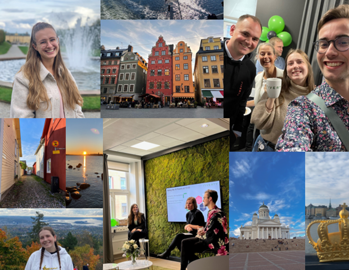 Bildcollage ausgewählter Bilder aus Stockholm, Helsinki und Oslo