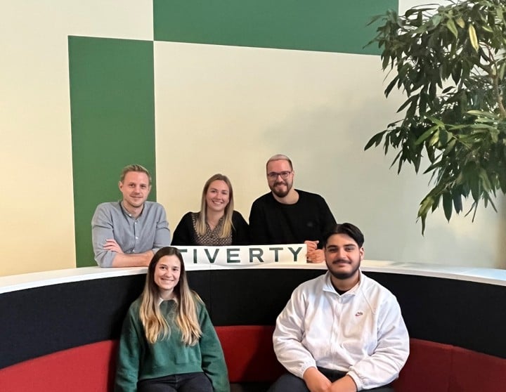 Intern Can Altun with some of our employees