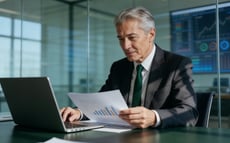 Man at a business place