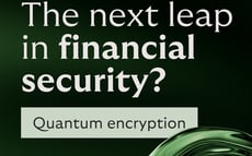 Infographic showing the next leap in financial security is quantum encryption