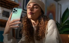 Woman shopping on smartphone