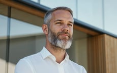 Man looks into the future