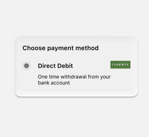 Customer selects invoice at checkout
