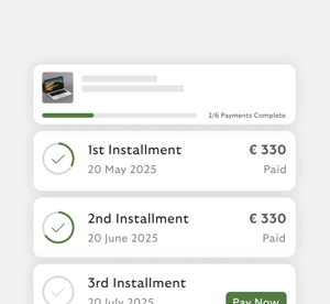 Payment plan for purchasing a notebook.