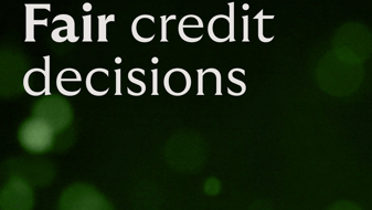 Image with fair credit decision