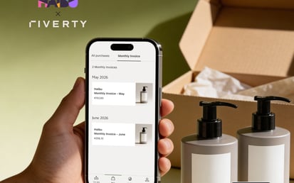 Phone screen with monthly invoice