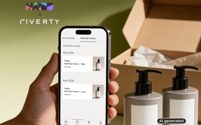 Phone screen with monthly invoice
