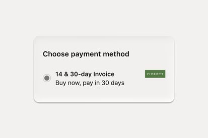 Customer selects invoice at checkout