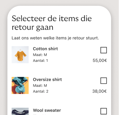 Retourneren in de Riverty app