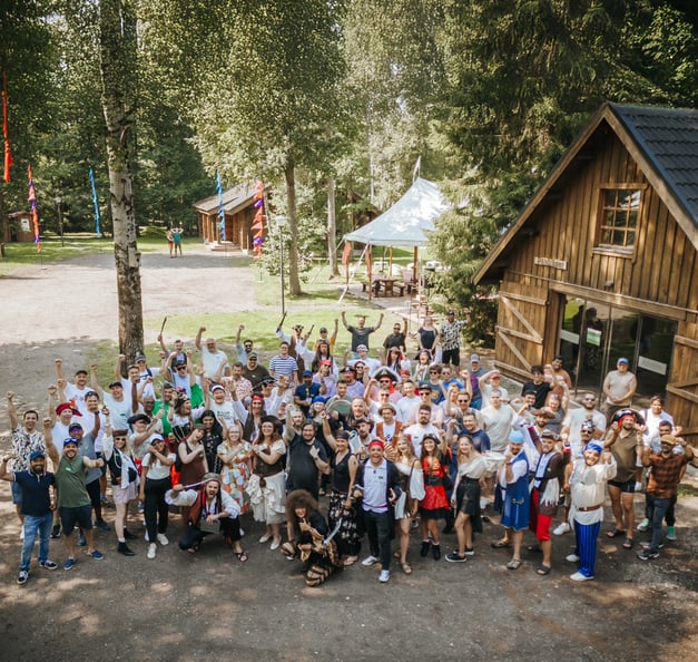 Group photo from our 2025 summer event with the theme 'Pirates'