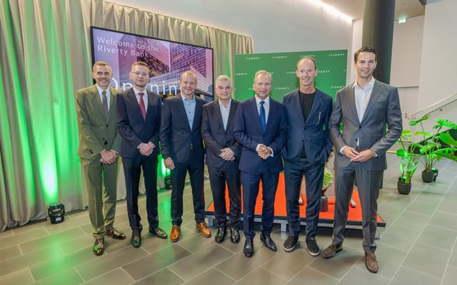 Group photo at the opening ceremony of Riverty Bank in Luxembourg.