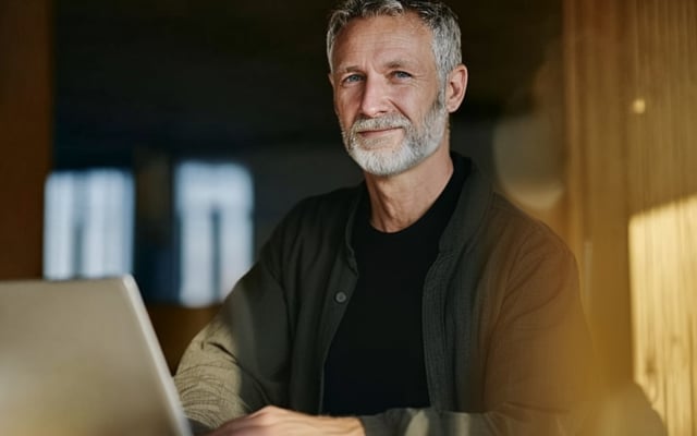 Man with a laptop