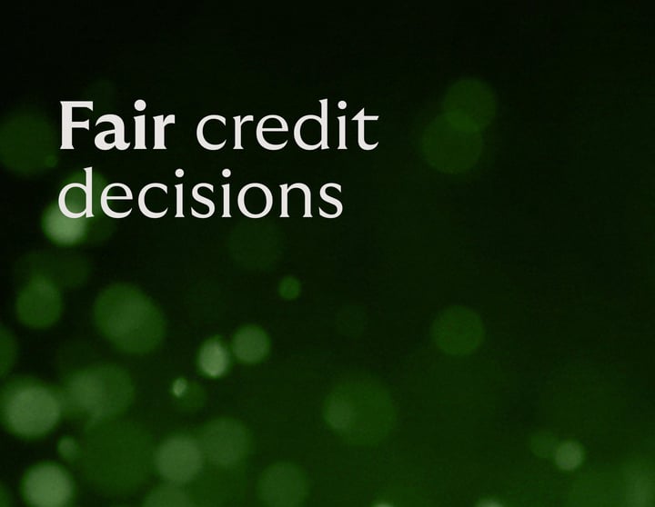 Image with fair credit decision