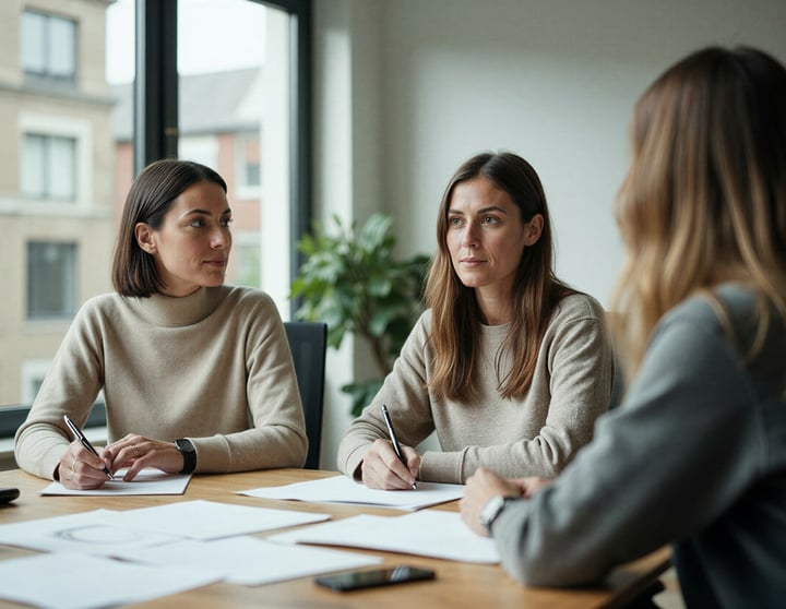 Diskussion von 3 Personen 