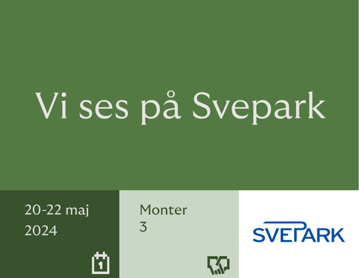 Banner med information om Svepark