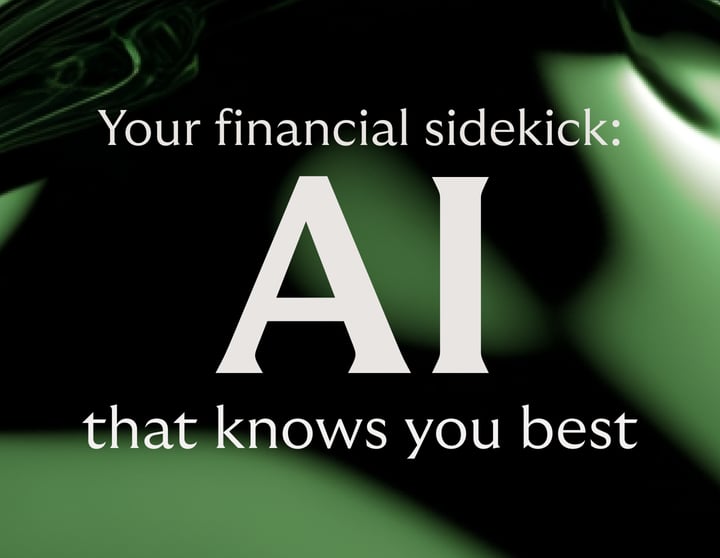 Infographic showing your financial sidekick is AI that knows you best
