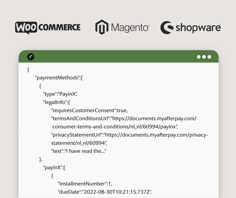 Developers can easily integrate Riverty Pay in 3 into your webshop - if you are using one of Riverty's Partners to connect, this integration is even already part of the solution.