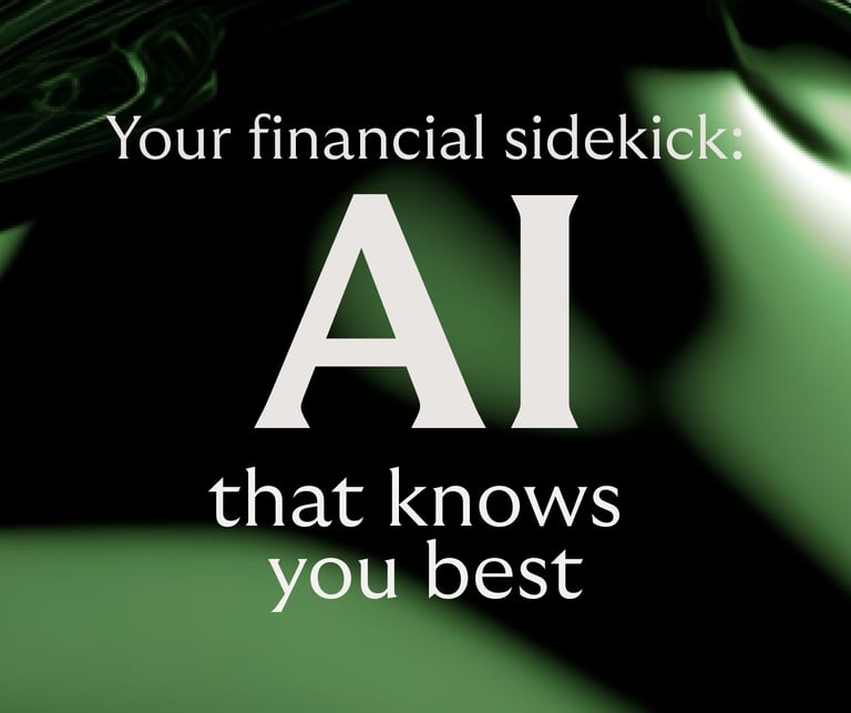 Infographic showing your financial sidekick is AI that knows you best