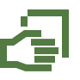 Portfolio analysis icon: A hand holding a document, symbolizing precise evaluation by industry experts.