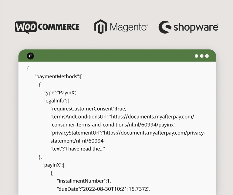 Developers can easily integrate Riverty Pay in 3 into your webshop - if you are using one of Riverty's Partners to connect, this integration is even already part of the solution.