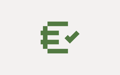 Euro-Symbol mit Häkchen: Kauf des ausstehenden Betrags