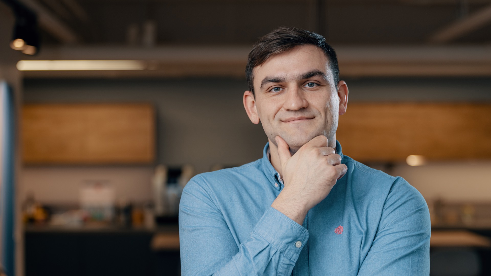 Male colleague in the Tallinn office, smiling